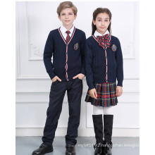 High quality knitting cardigan beautiful school uniform